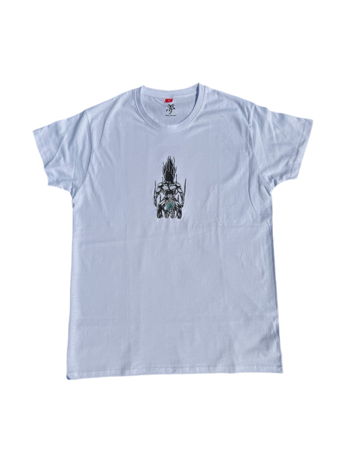 Tee-shirt Blanc unisexe brodé - HunterxHunter / Gon