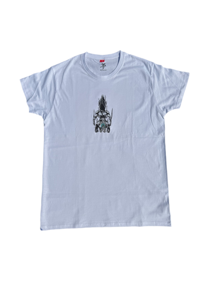 Tee-shirt Blanc unisexe brodé - HunterxHunter / Gon