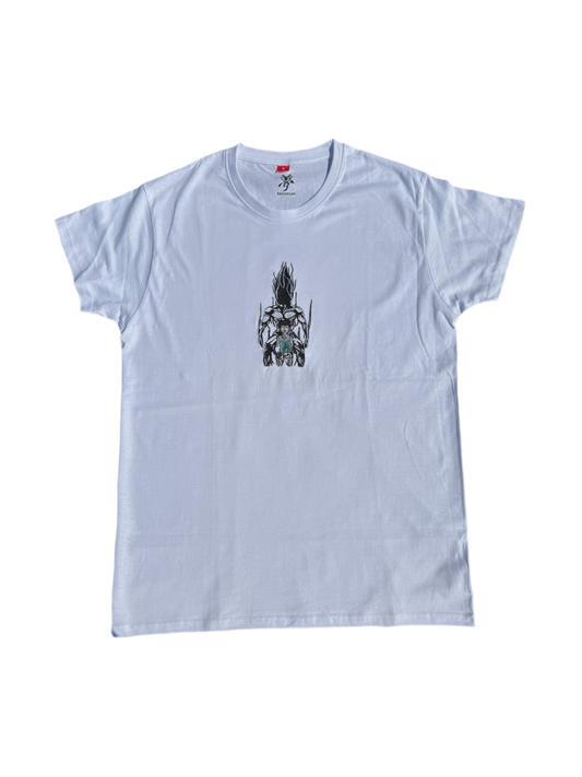 Tee-shirt Blanc unisexe brodé - HunterxHunter / Gon