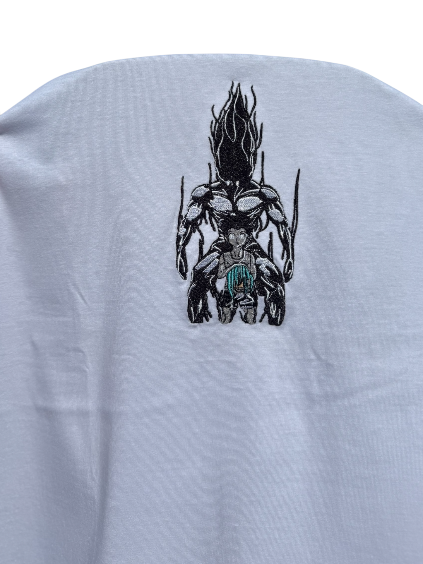 Tee-shirt Blanc unisexe brodé - HunterxHunter / Gon