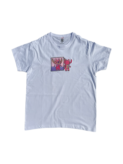 Tee-shirt Blanc unisexe Brodé - Angel